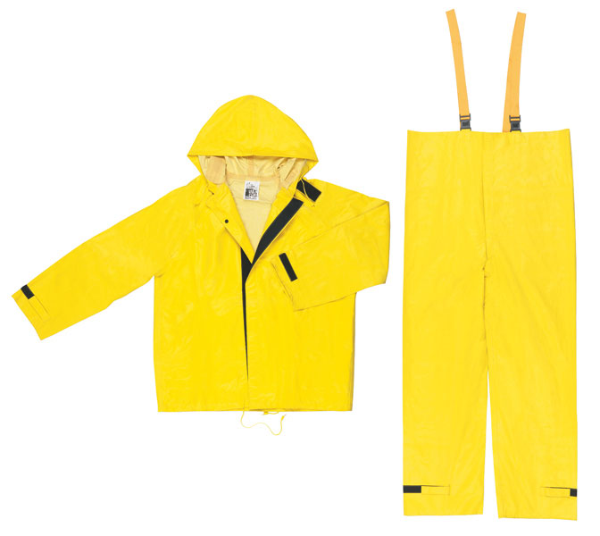 Two Piece Yellow 0.35mm Neoprene/Nylon Hydroblasting Rain Suit - Rain Wear